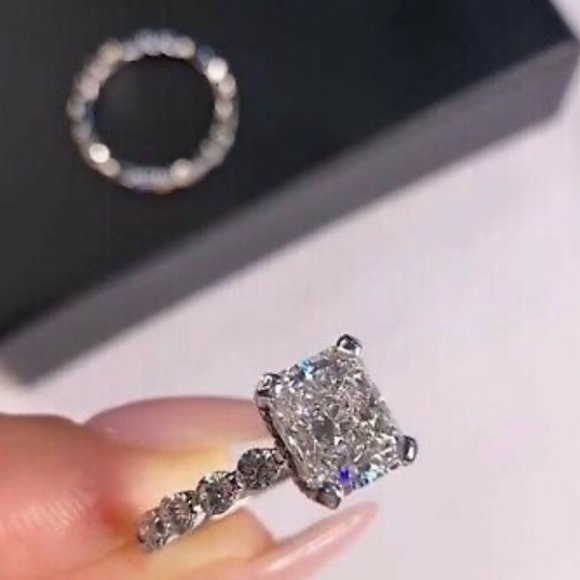 NWT ENGAGEMENT 925 Sterling silver Rings Set - Picture 3 of 4